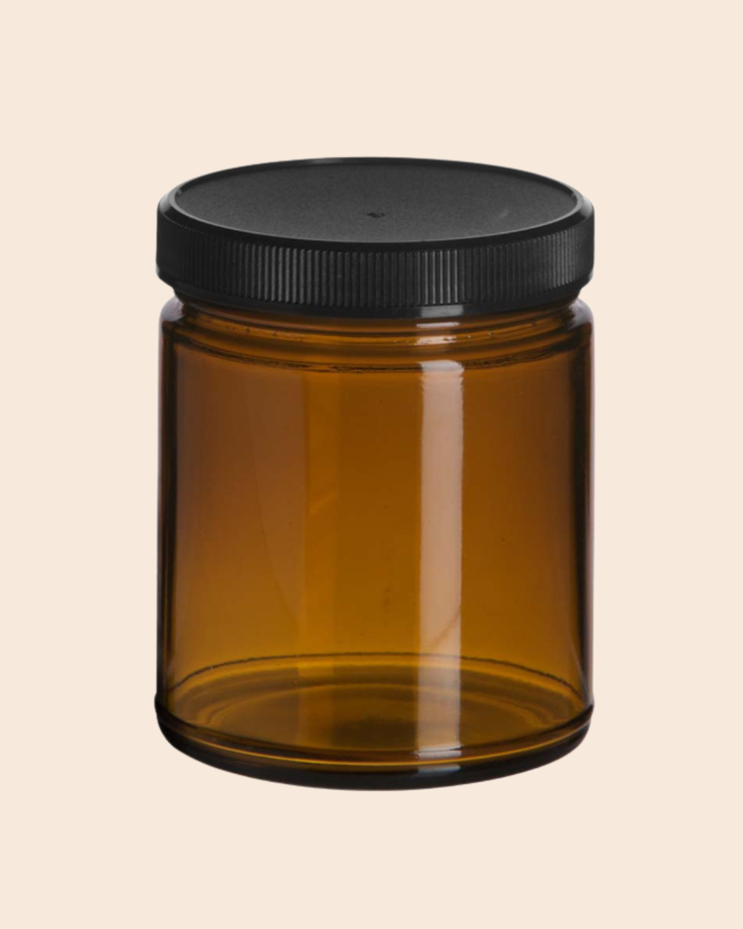 9 oz brown glass jar