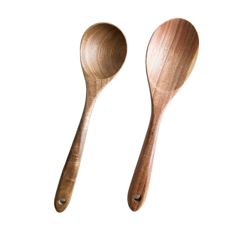 Natural Acacia Wood Kitchen Utensil Set