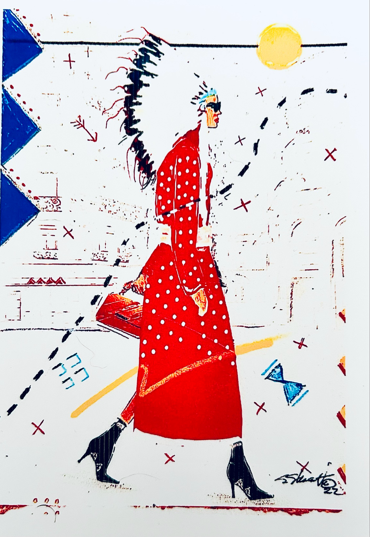 Fierce Women Warrior Goes Shopping Card