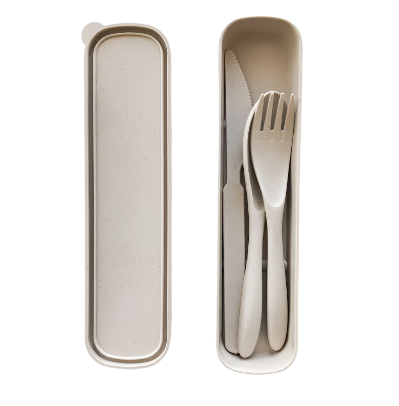 Reusable Wheat Straw Cutlery Set