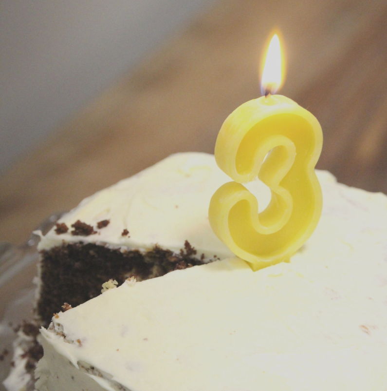 Beeswax Number Candles