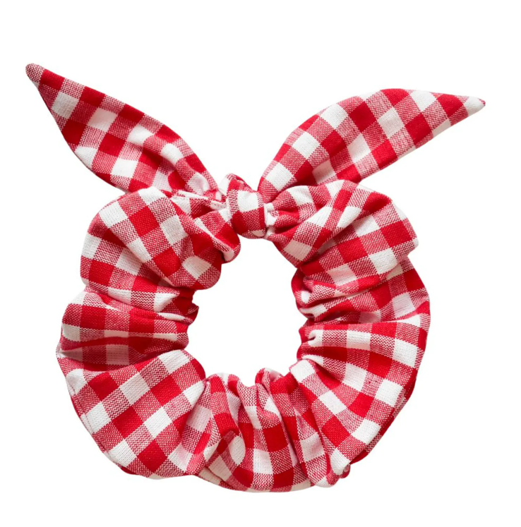 Gingham Bow Scrunchie