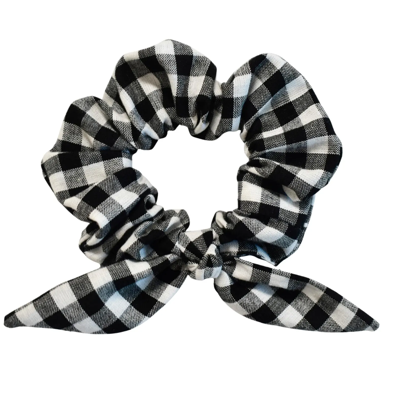 Gingham Bow Scrunchie