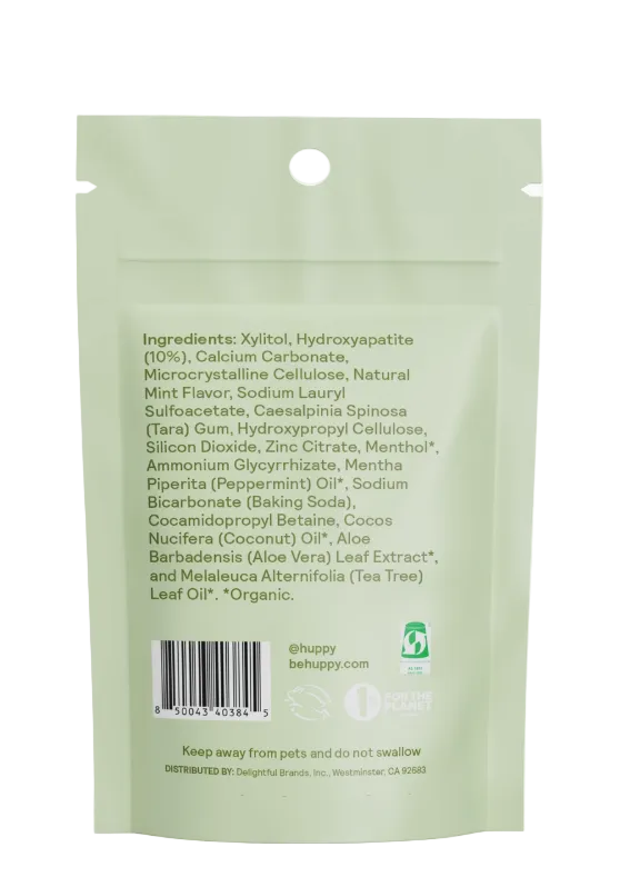 Huppy Fluoride-Free Toothpaste Tablets