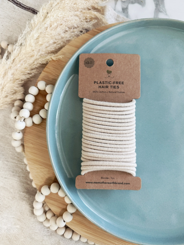 Plastic-Free Hair Ties (Blond/Tan)