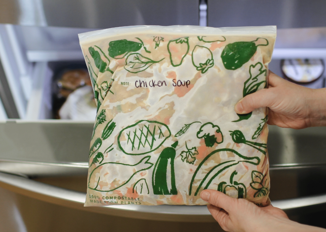 Compostable Freezer-Safe Gallon Ziptop Bags