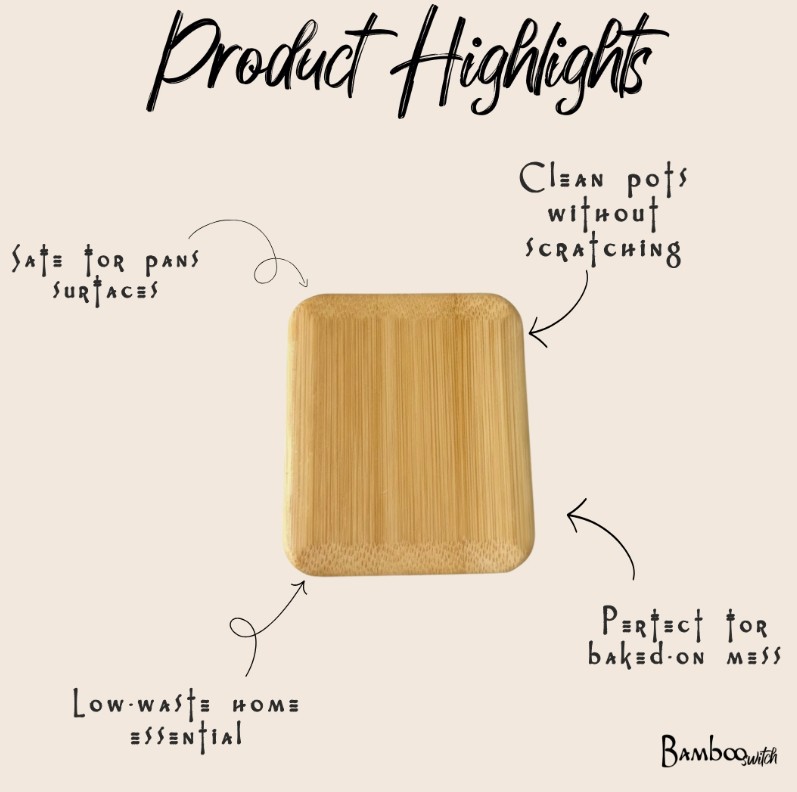 Bamboo Pot Scraper