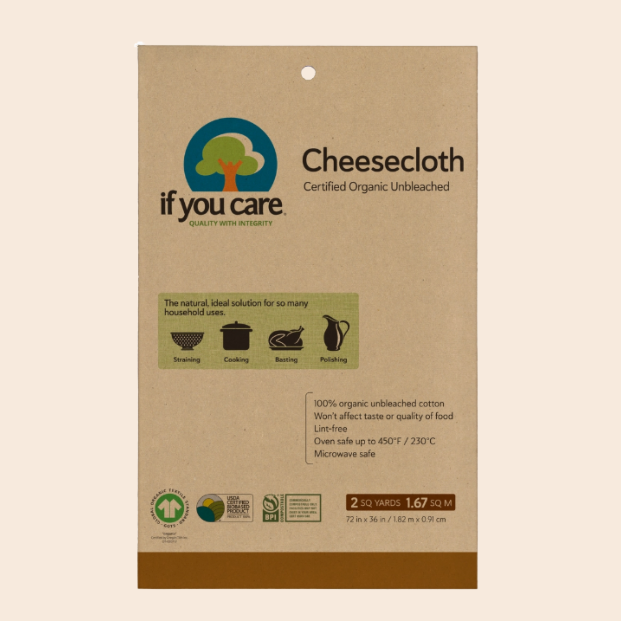 Certified Organic Unbleached Cheesecloth